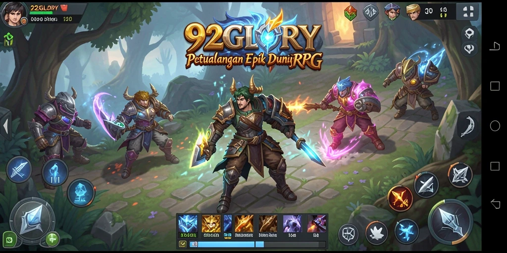 Tampilan menakjubkan dari gameplay RPG 92GLORY.