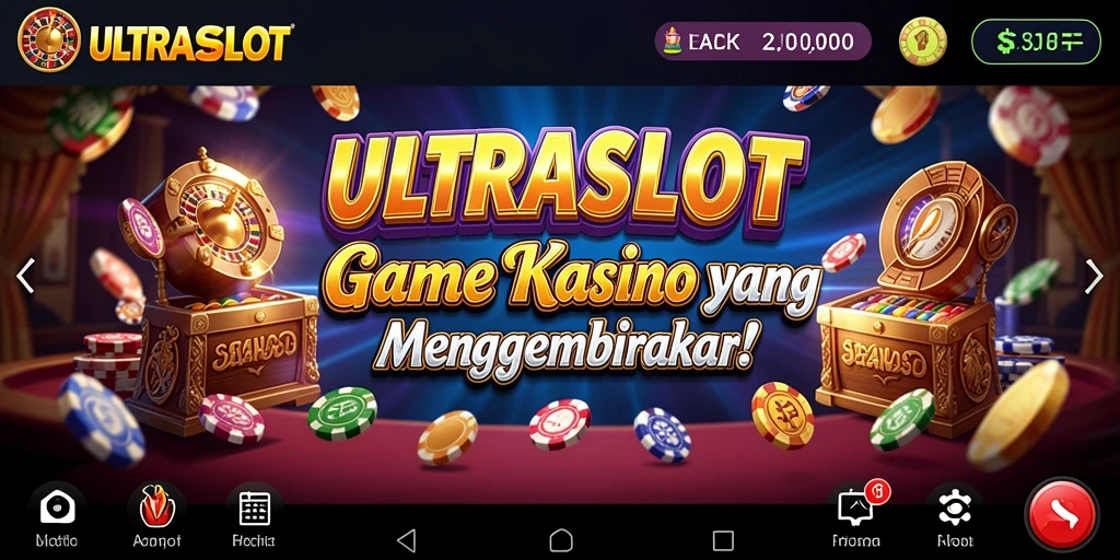 Screenshot yang menunjukkan gameplay seru ULTRASLOT dalam aktivitas Kasino.